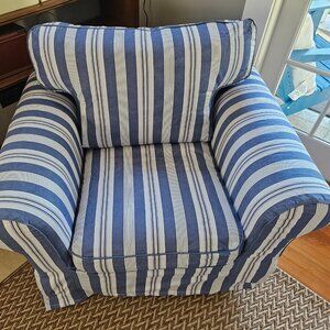 EKTORP Slipcover for IKEA EKTORP Chair Striped Blue and White